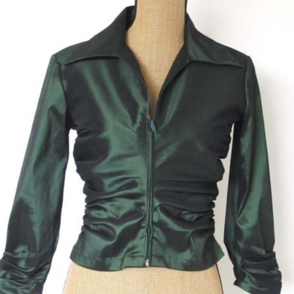 Vintage Tadashi Green Blouse